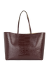 Croc Embossed Tote, back view